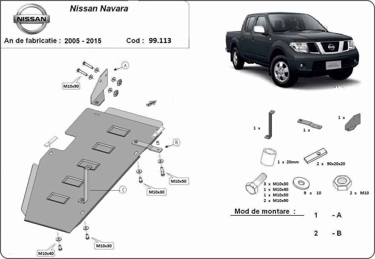 Protección del Depósito de Combustible Nissan Navara D40 (2005-2015)