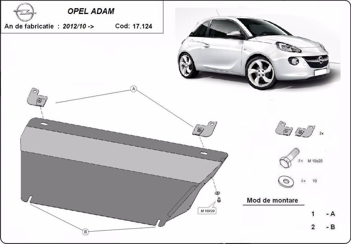 Cubre cárter metálico Opel Adam (2012-2022) a medida