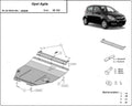 Cubre cárter metálico Opel Agila (H08) (2008-2022) a medida