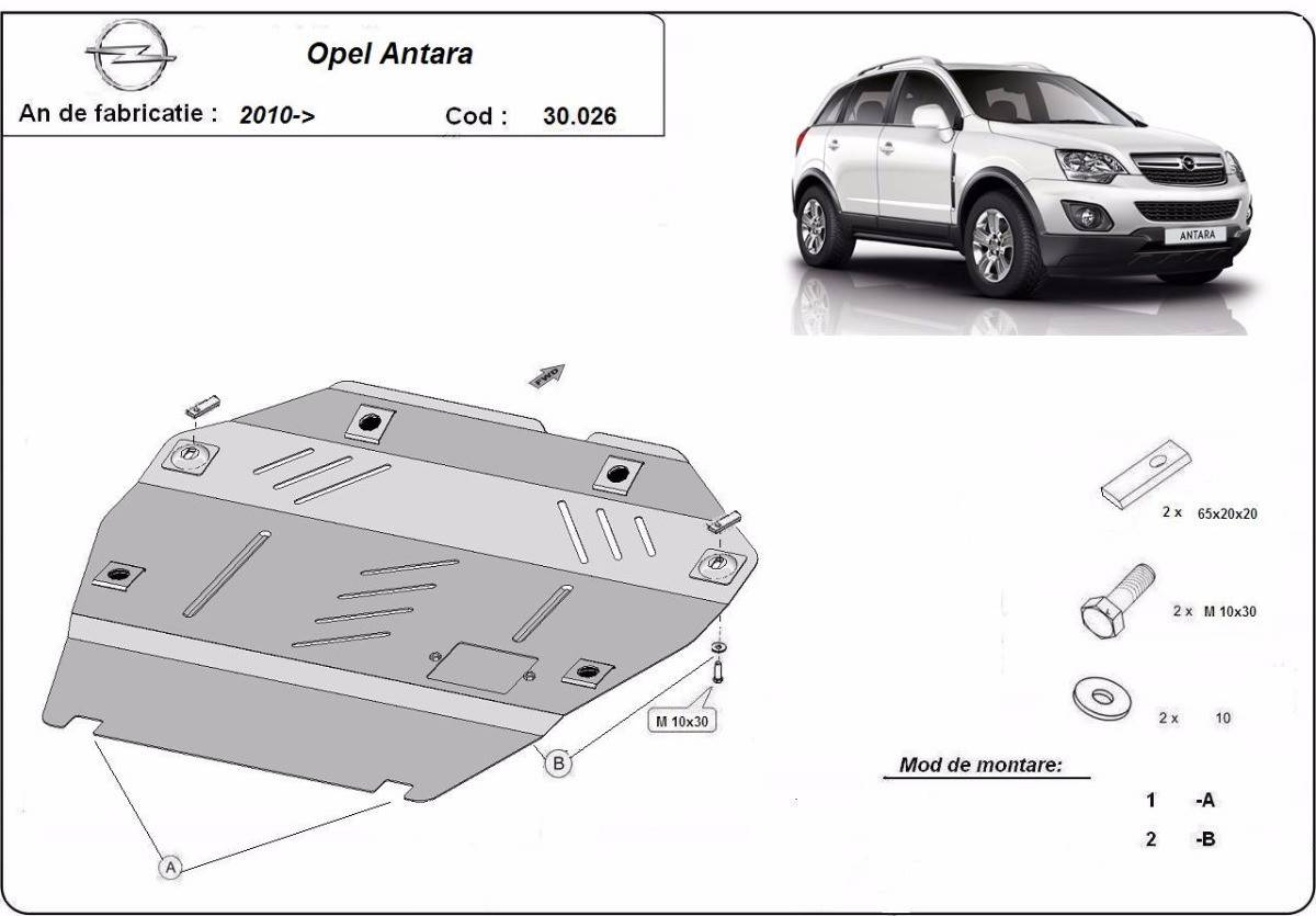 Cubre cárter metálico Opel Antara (2010-2022) a medida