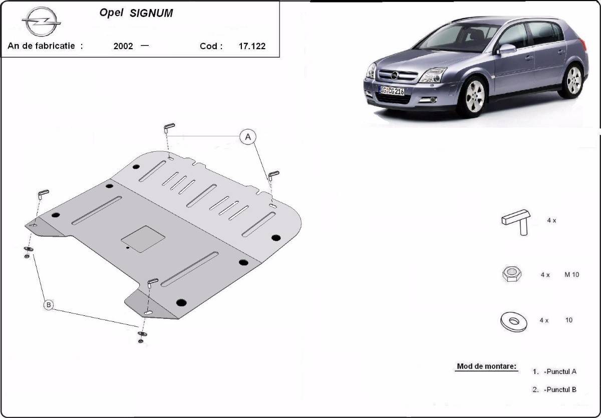 Cubre cárter metálico Opel Signum (2002-2008) a medida