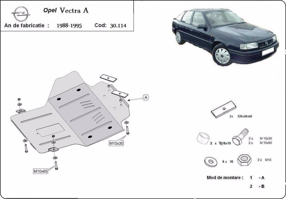Cubre cárter metálico Opel Vectra A (1988-1995) a medida