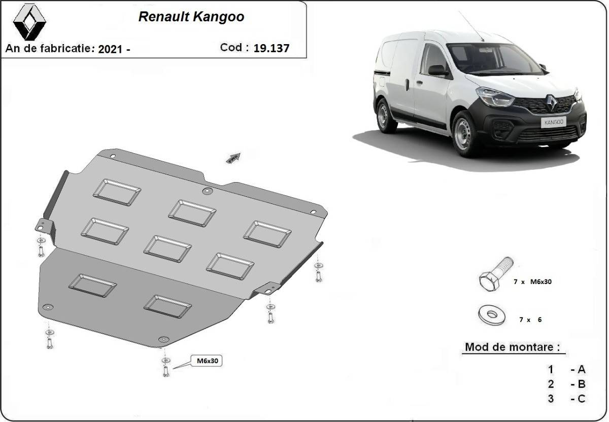 Cubre cárter metálico Renault Kangoo (2021-2022) a medida