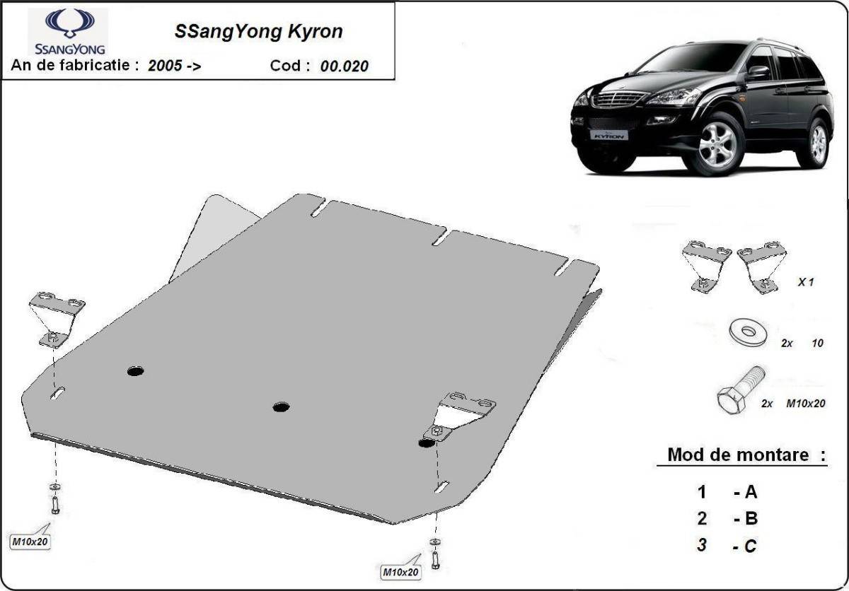 Protección de Caja de Cambios Ssangyong Kyron (2005-2014)