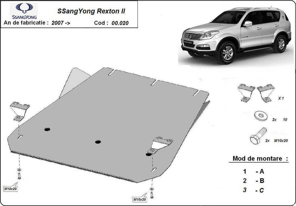 Protección de Caja de Cambios Ssangyong Rexton 2 (2007-2017)