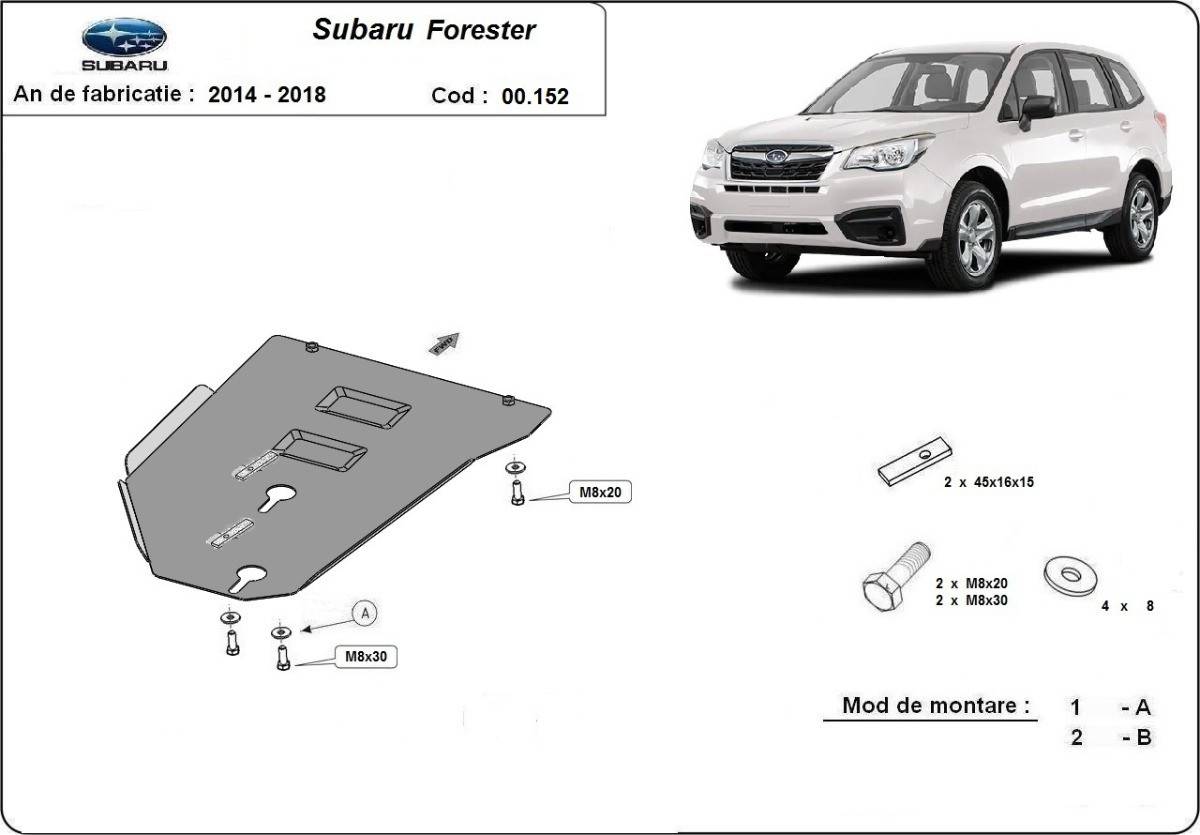 Protección de Caja de Cambios Subaru Forester 4 (2014-2018)
