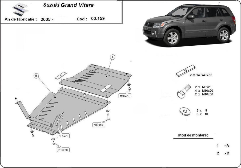 Protección de Caja de Cambios y Transferencia Suzuki Grand Vitara 2 (2005-2019)