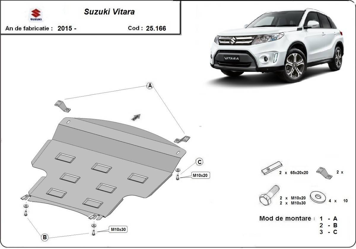 Cubre cárter metálico Suzuki Vitara (2015-2022) a medida