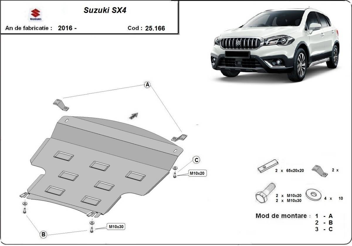 Cubre cárter metálico Suzuki SX4 (2016-2022) a medida