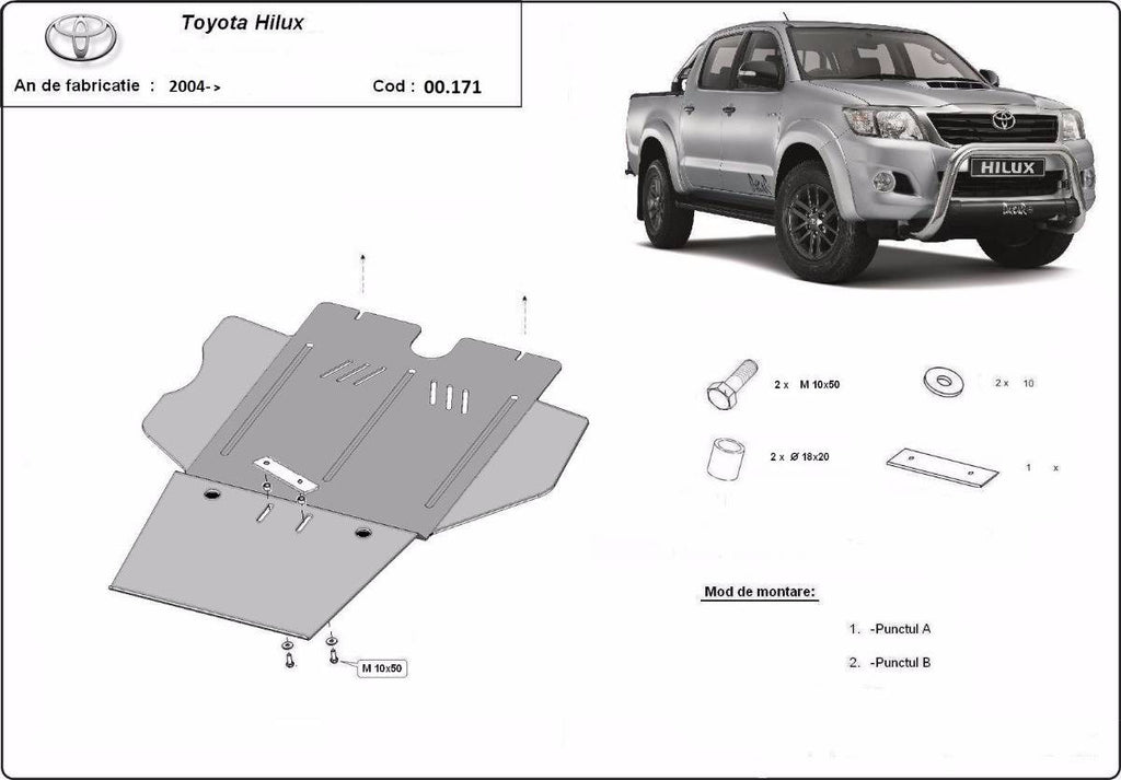 Protección de Caja de Cambios y Filtro de Partículas Toyota Hilux (2004-2015)