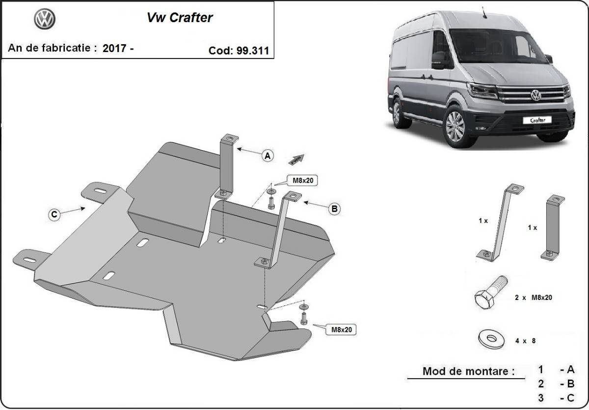 Protección del Depósito de Adblue Volkswagen Crafter (2017-2020)