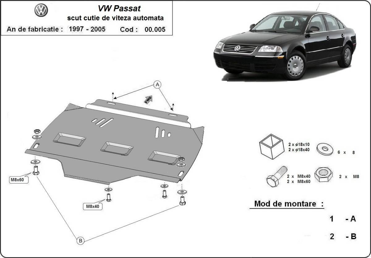 Protección de Caja de Cambios Volkswagen Passat B5, B5.5 (1997-2005)