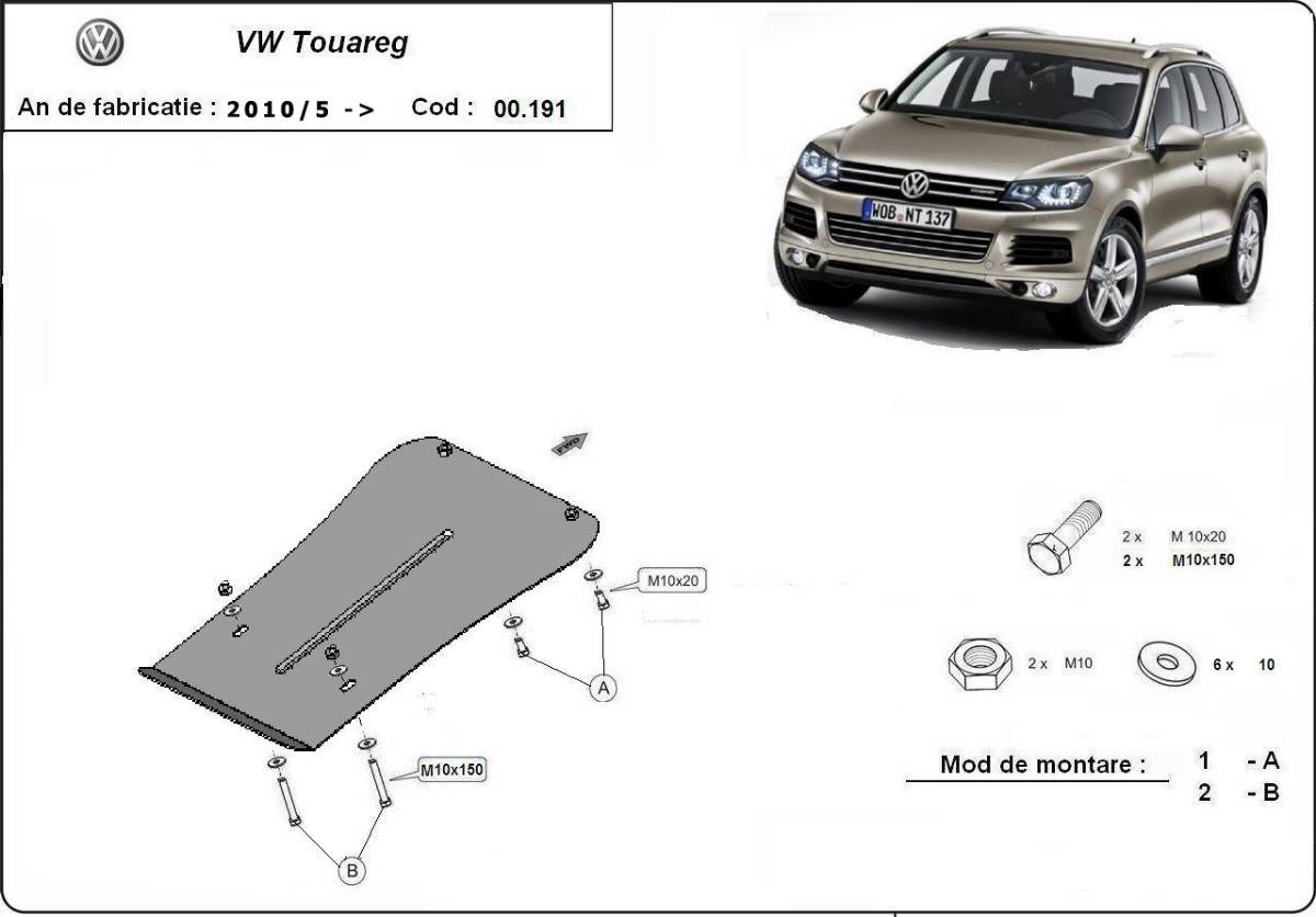 Protección de Caja de Cambios Volkswagen Touareg (2010-2018)