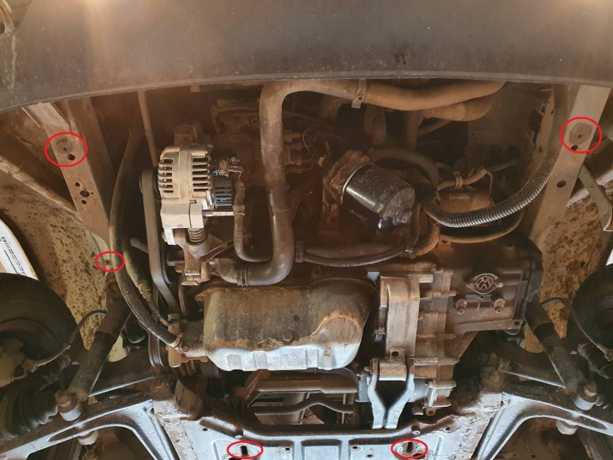 Cubre cárter metálico Volkswagen Transporter T4 (1990-2003) a medida