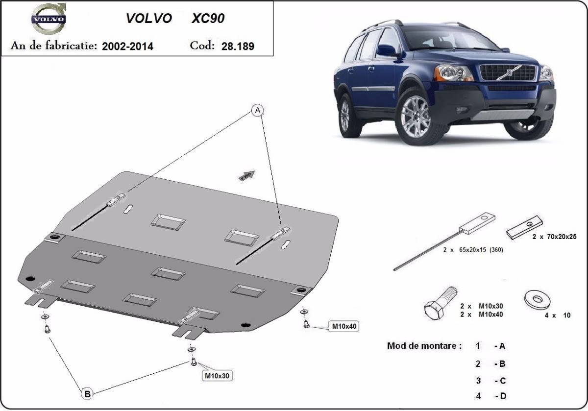 Cubre cárter metálico Volvo XC90 (2002-2014) a medida