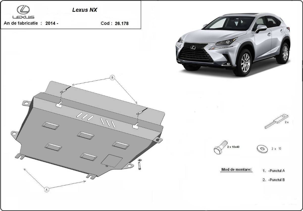Cubre cárter metálico Lexus NX (2014-2022) a medida
