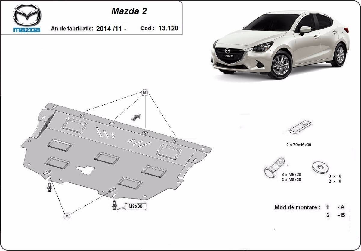Cubre cárter metálico Mazda 2 (2014-2022) a medida