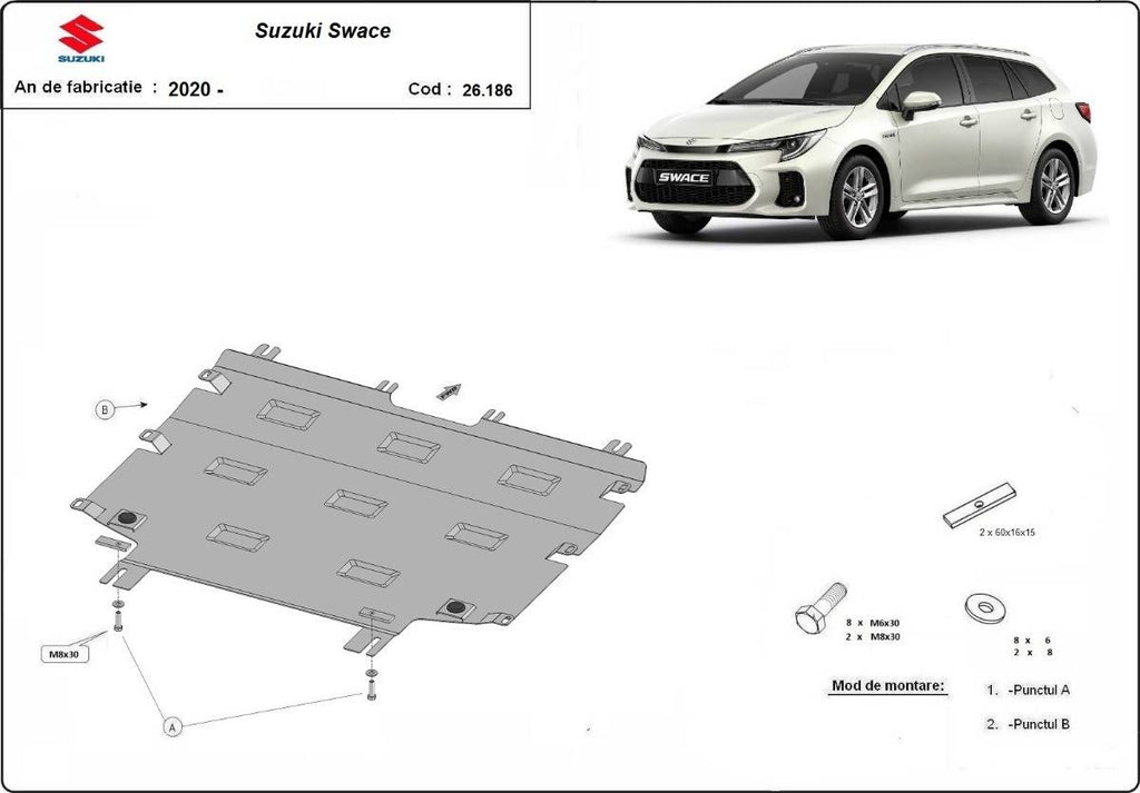 Cubre cárter metálico Suzuki Swace (2020-2022) a medida