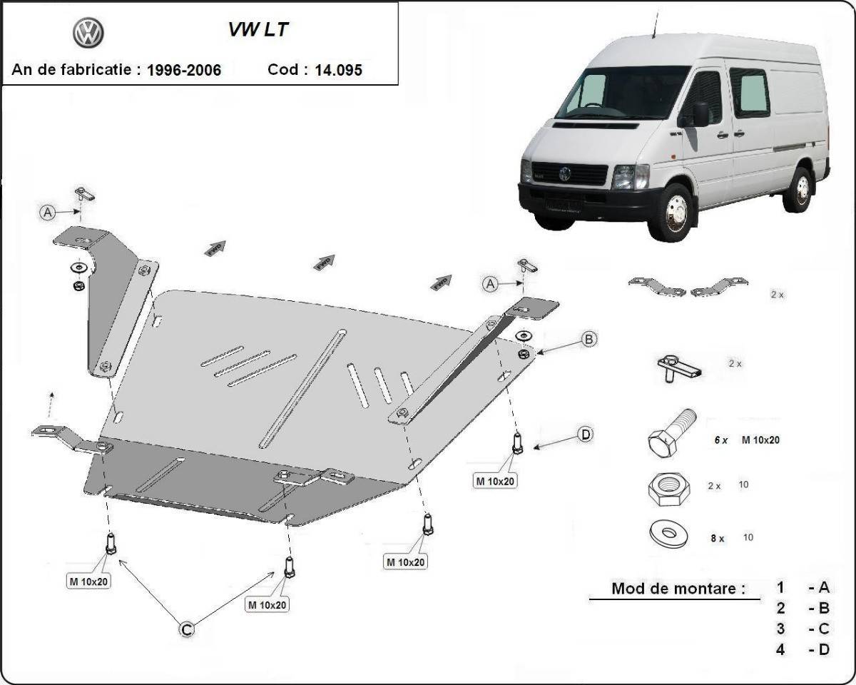 Cubre cárter metálico Volkswagen LT (1996-2006) a medida