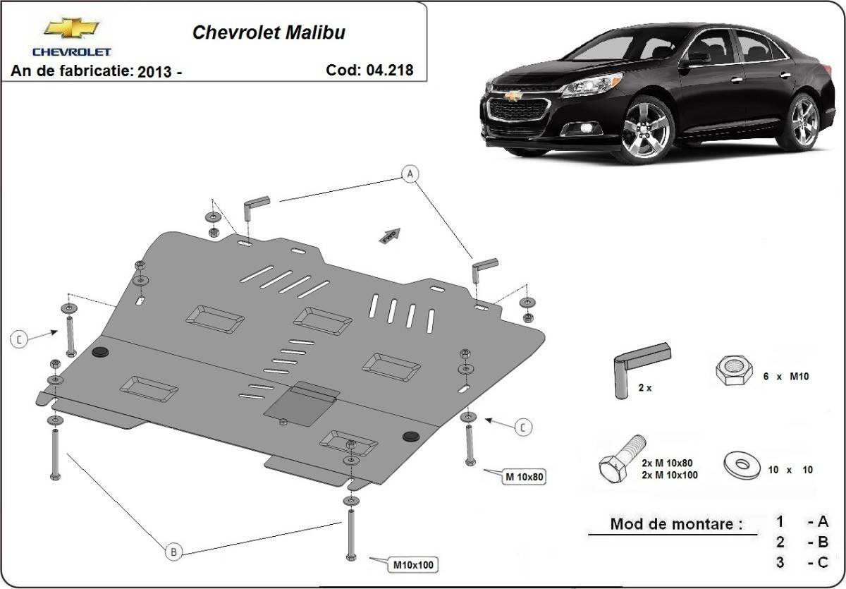 Cubre cárter metálico Chevrolet Malibu (2013-2015) a medida