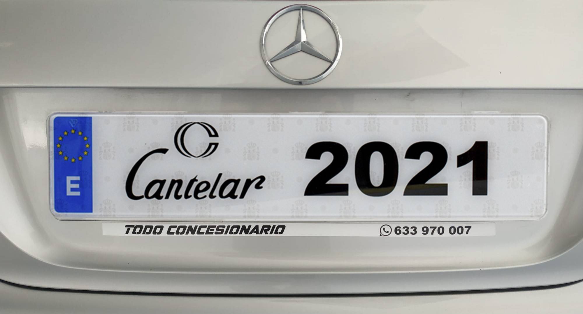 Tira de vinilo bajo matrícula personalizada