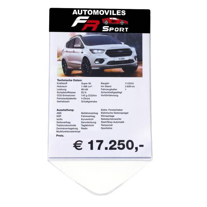 Portaprecios para parabrisas personalizados