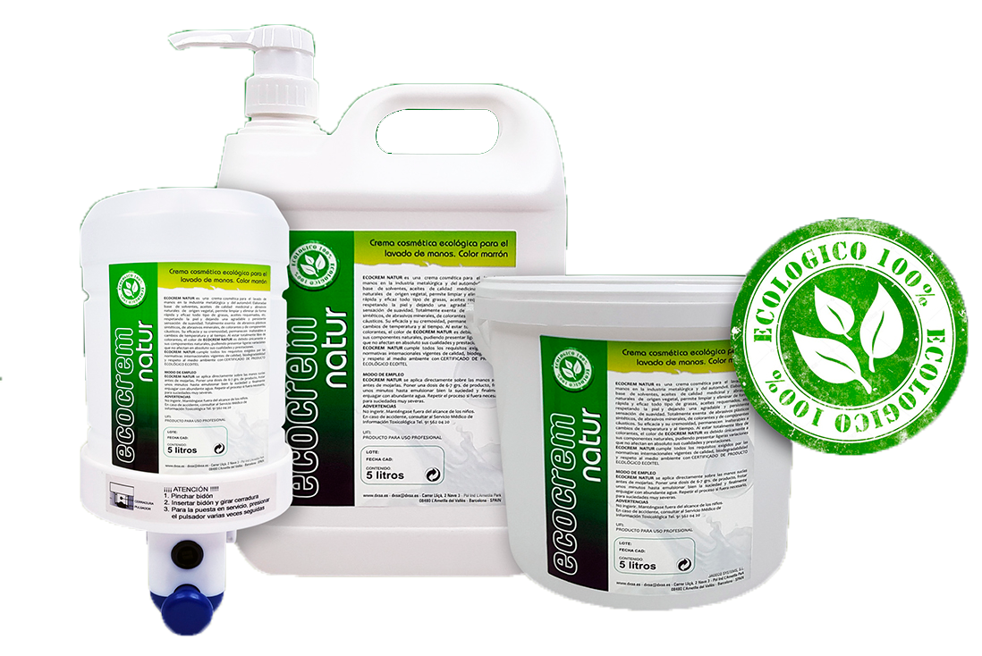 Ecocrem NATUR - Crema Limpiamanos con Abrasivos Naturales