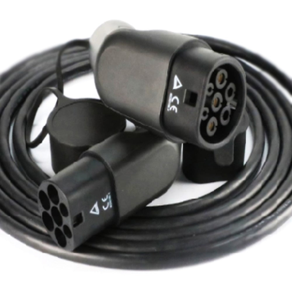 Cable de carga Tipo 2 para coche eléctrico Speed Sound 5 m · 16 A o 32 A EV-480 · Trifásico 32 A
